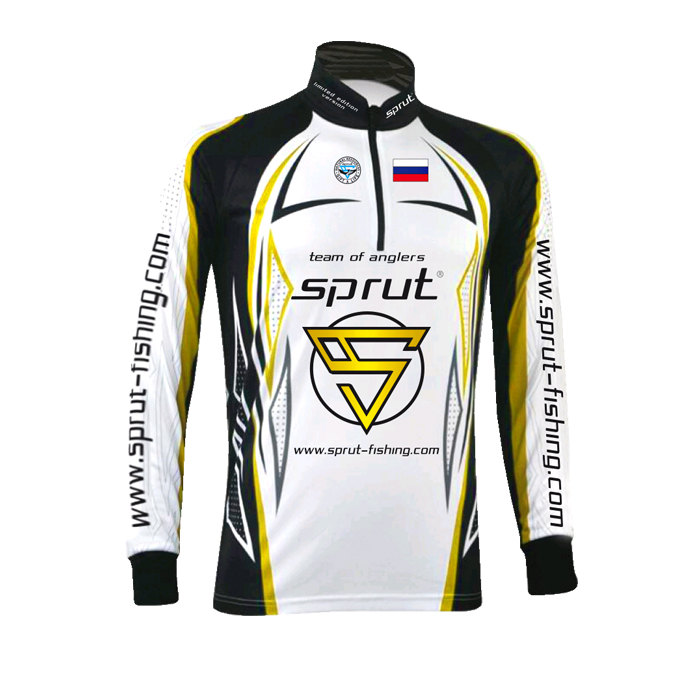 Футболка Sprut Team of Anglers (Limited Edition) White-Black-Gold размерм XS