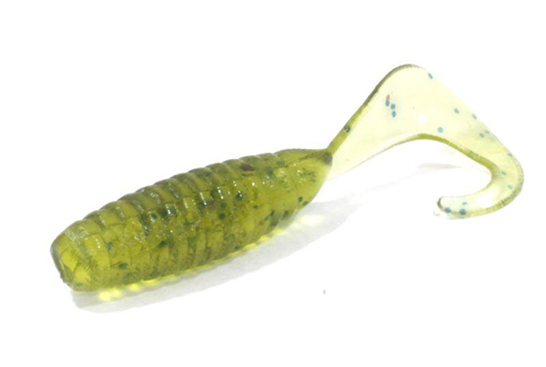 Приманка Allvega Flutter Tail Grub 35 - green pumpkin