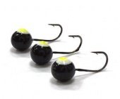 Мормышки свинцовые Шар черный с люминофором диаметр 5мм набор Россия