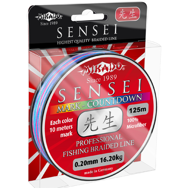 Плетеный шнур Mikado Sensei Mark-Countdown Multicolor 125м - 0.30мм - 29.1кг