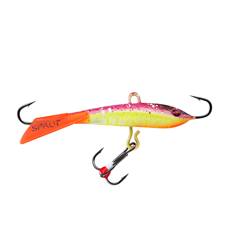 Балансир Sprut Tanpo №7 цвет WVSPK + дополнительный тройник с фосфорной каплей