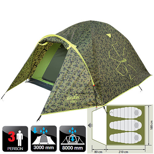 Палатка Norfin 3-х местная Ziege 3 NC
