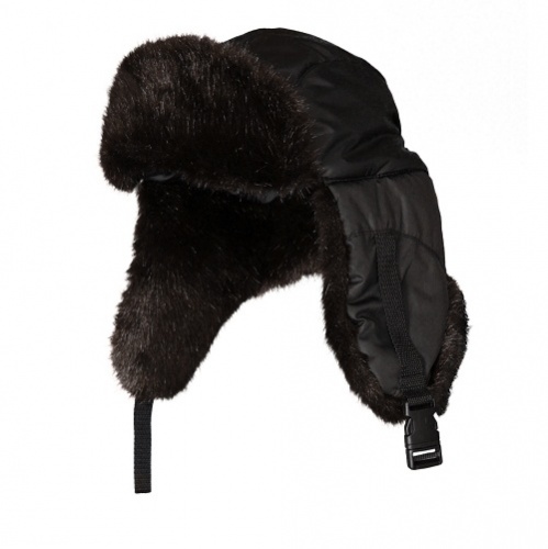 Шапка-ушанка с регулировкой размера меховая Соболь черная Россия