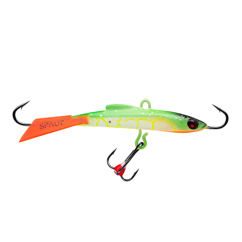 Балансир Sprut Usuri №7 цвет WGR-UV + дополнительный тройник с фосфорной каплей