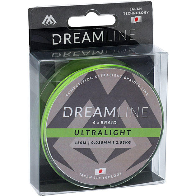 Плетеный шнур Mikado Dreamline Ultralight Fluo Green 150м - 0.035мм - 2.53кг