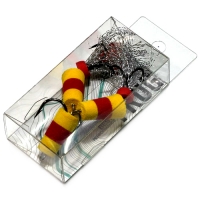 Приманка джиговая Lucky John Frog Yellow - Red - Yellow в блистере