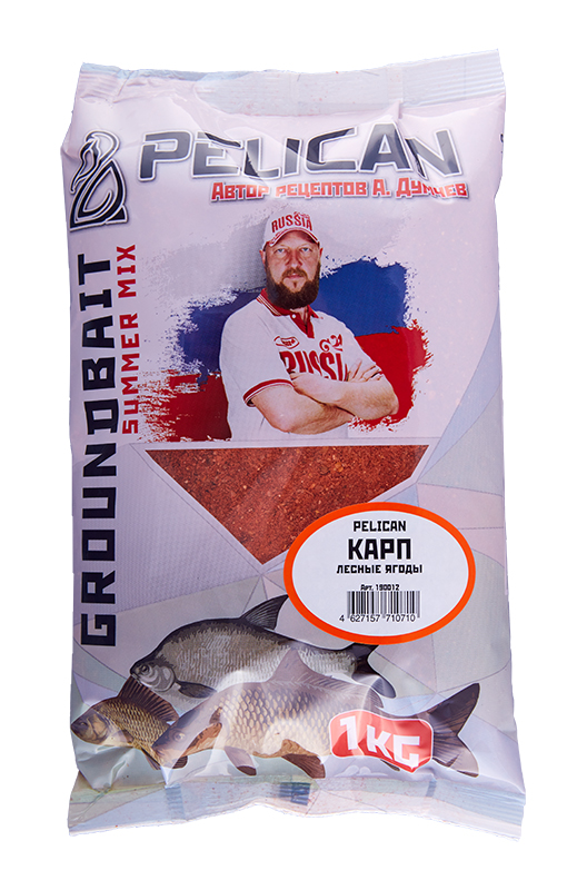 Прикормка летняя Pelican Карп Лесные ягоды 1кг