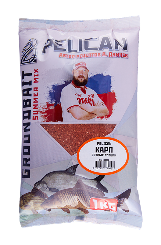 Прикормка летняя Pelican Карп Острые специи 1кг
