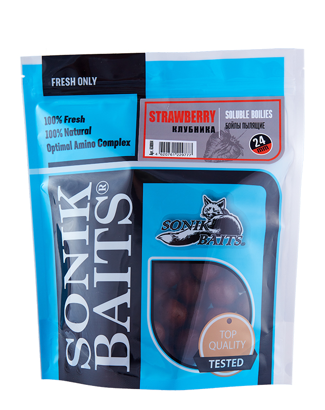 Бойлы пылящие Sonik Baits Strawberry 24мм - 750гр