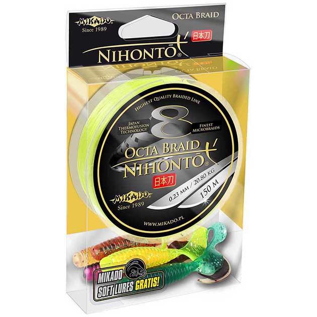 Плетеный шнур Mikado Nihonto Octa Braid Fluo 150м - 0.10мм - 7.75кг