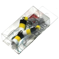 Приманка джиговая Lucky John Frog White - Yellow - Black в блистере