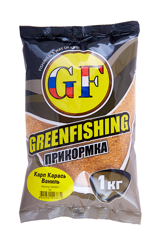 Прикормка летняя Greenfishing GF Карп/Карась Ваниль 1кг