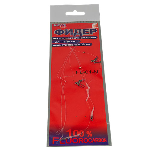 Оснастка фидерная Несимметричная Петля флюорокарбон 40см Россия