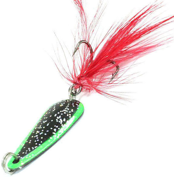 Блесна Sprut Kataro Spoon 30 - 3.2гр - GRN + дополнительный одинарный крючок