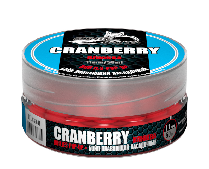 Бойлы насадочные плавающие Sonik Baits Pop-Up Cranberry 11мм