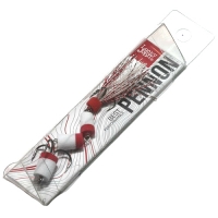 Приманка джиговая Lucky John Pennon 25 White - Red в блистере