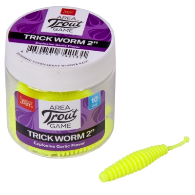 Слаги съедобные искусственные Lucky John Pro Series Trick Worm 2.5in 63.5 - S88