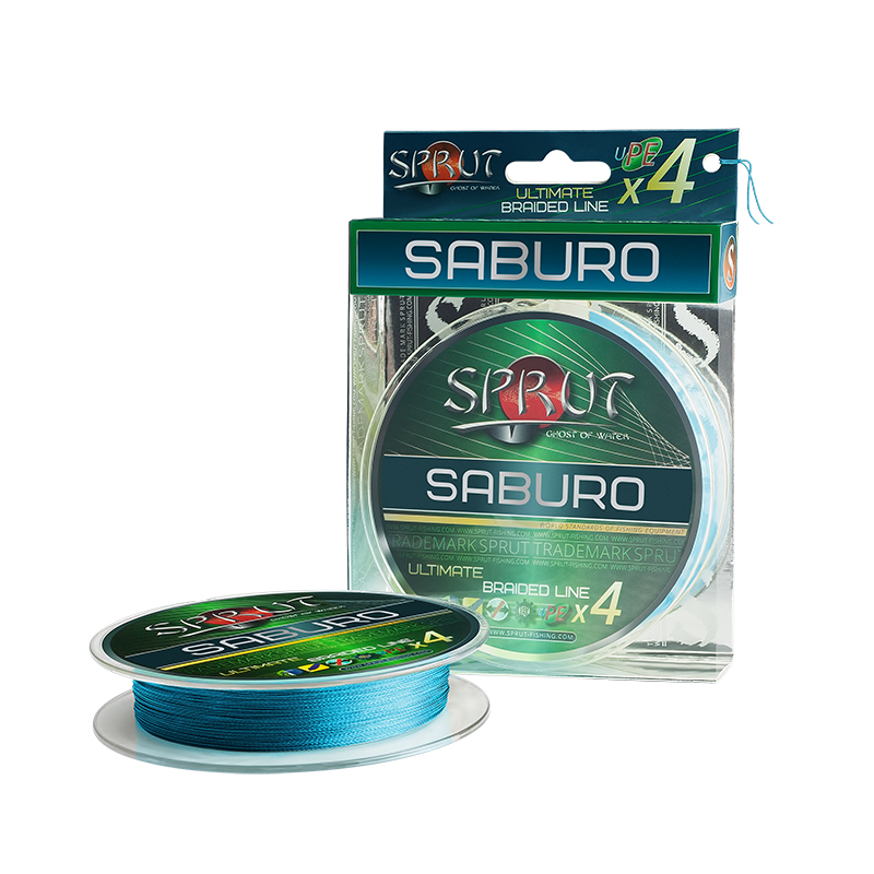 Плетеный шнур Sprut Saburo Soft Ultimate Braided Line x4 Sky Blue 140м - 0.14мм - 11.5кг