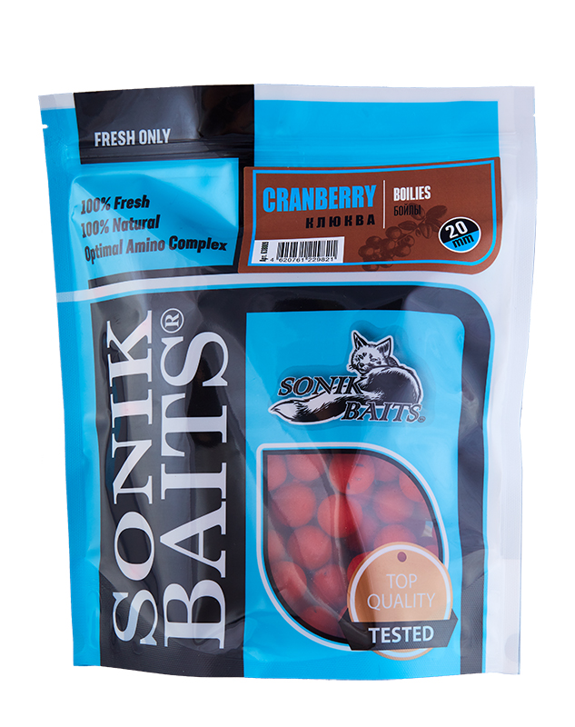Бойлы тонущие Sonik Baits Cranberry 20мм - 750гр