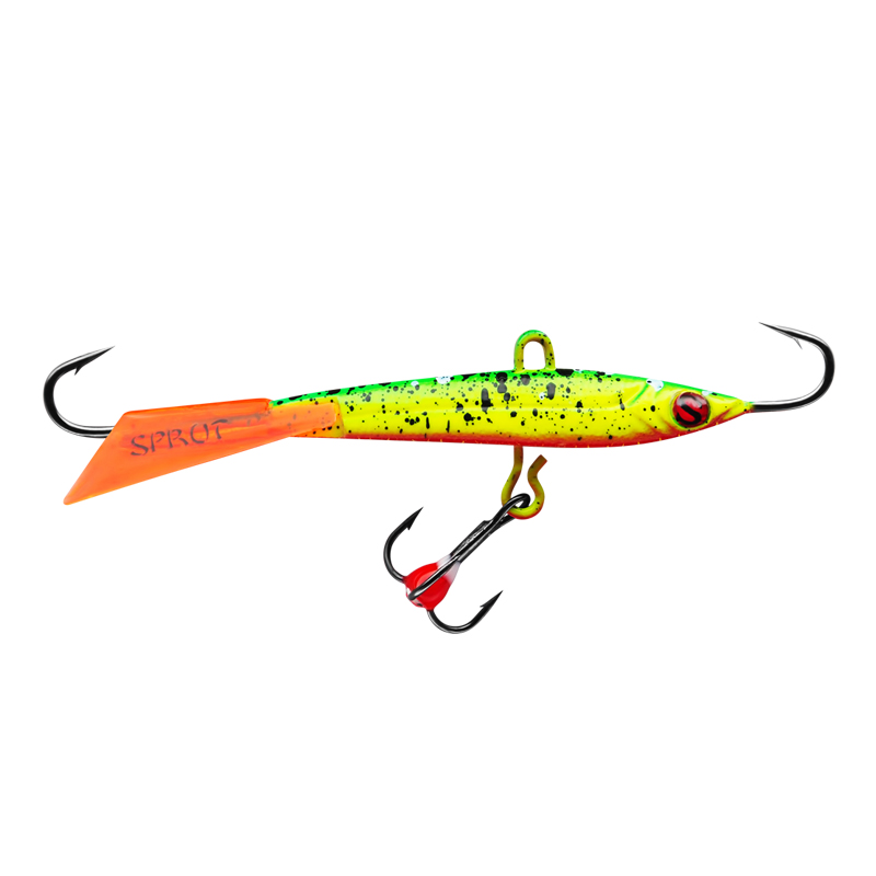 Балансир Sprut Hiko №7 цвет LSPK + дополнительный тройник с фосфорной каплей