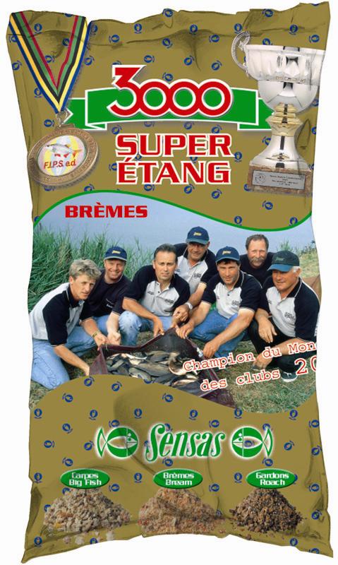 Прикормка летняя Sensas 3000 Super Etang Bremes 1кг