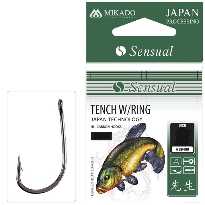 Крючки Mikado Sensual - Tench W/Ring №12 BN