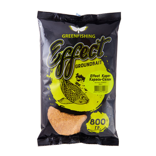 Прикормка летняя Greenfishing Effect Карп-Карась-Сазан 800гр