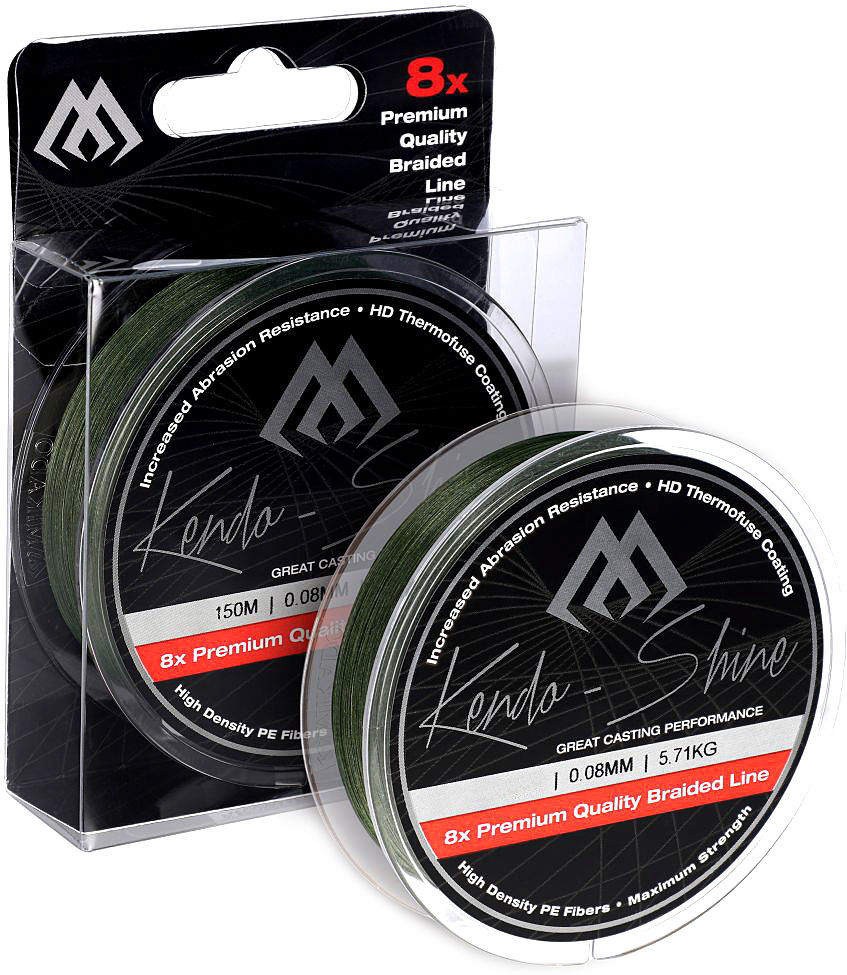 Плетеный шнур Mikado Kendo Shine 8-x HDPE Green 150м - 0.23мм - 21.75кг