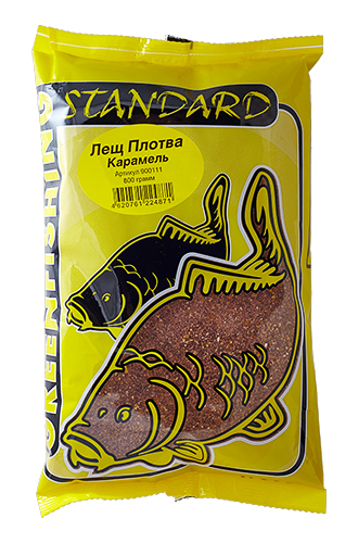 Прикормка летняя Greenfishing Standard Лещ/Плотва Карамель 800гр