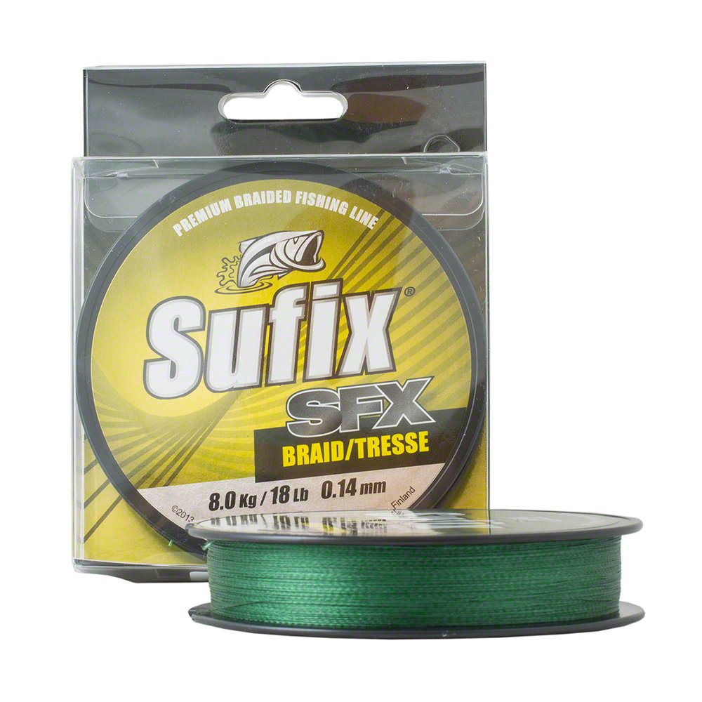 Плетеный шнур Sufix SFX Braid Green 135м - 0.14мм - 8кг
