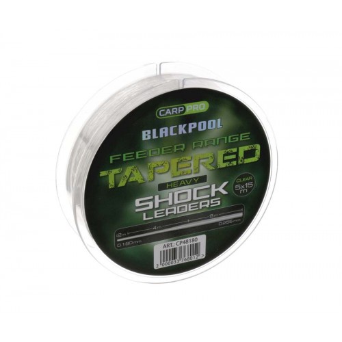 Шок лидер Carp Pro Blackpool Method Feeder 0.18-0.255мм - 5x15м