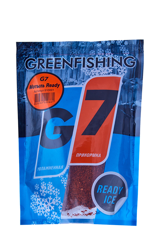 Прикормка зимняя Greenfishing G7 Ready Ice Мотыль 350гр