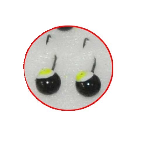 Мормышки свинцовые Шар черный с люминофором диаметр 2мм набор Россия