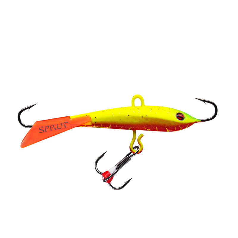 Балансир Sprut Tanpo №7 цвет RL + дополнительный тройник с фосфорной каплей