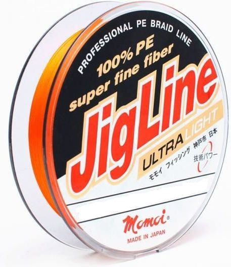 Плетеный шнур Momoi JigLine Ultra Light Orange 100м - 0.06мм - 5кг