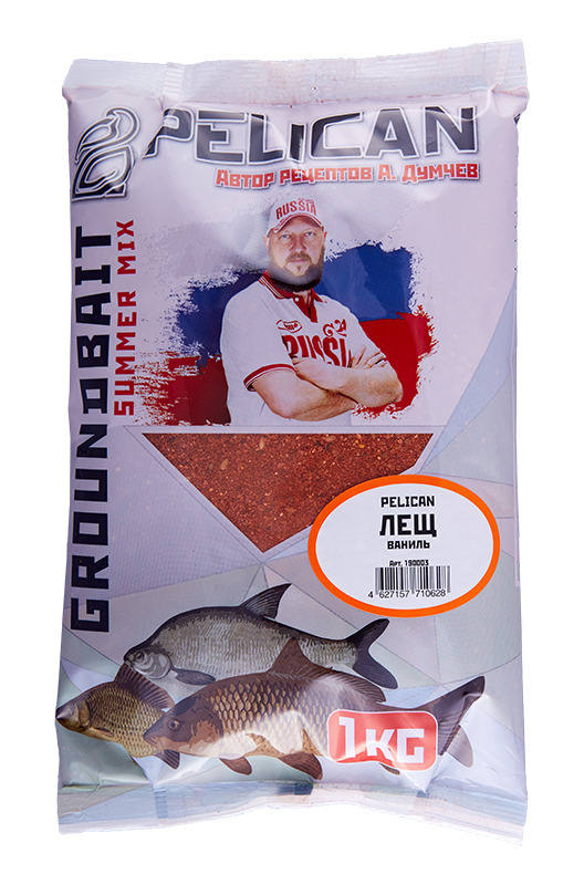 Прикормка летняя Pelican Лещ Ваниль 1кг Pelican