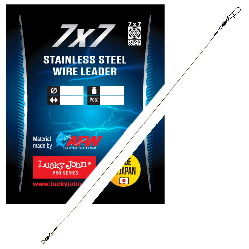 Поводки стальной Lucky John Pro Series Ssw Afw 7х7 30см - 0.46мм - 18кг