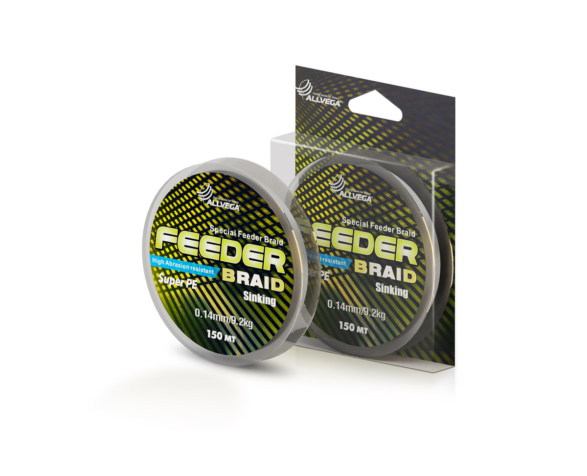 Плетеный шнур Allvega Feeder Braid Grey 150м - 0.16мм - 11.7кг