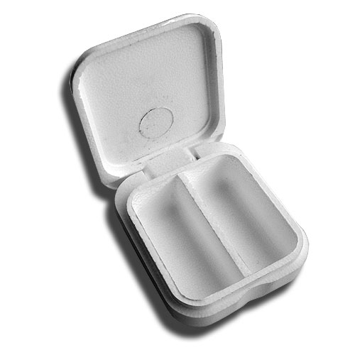 Мотыльница Экстра 37 прямоугольная большая 2-х секционная 7х6х3см Россия