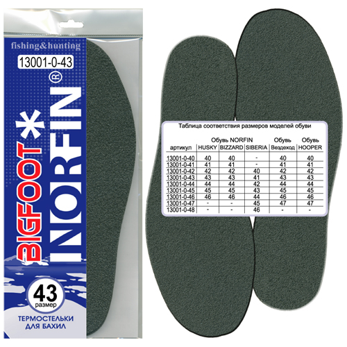 Стельки термо Norfin Bigfoot непромокаемые размер 45