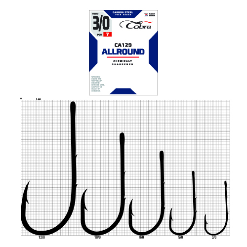 Крючки Cobra Allround CA129 №3/0
