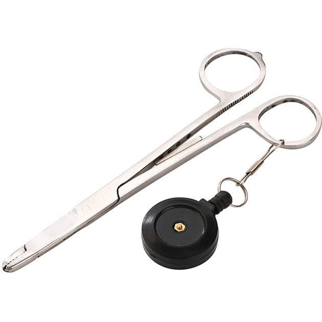 Зажим рыболовный прямой с ретривером Mikado AI-0438A