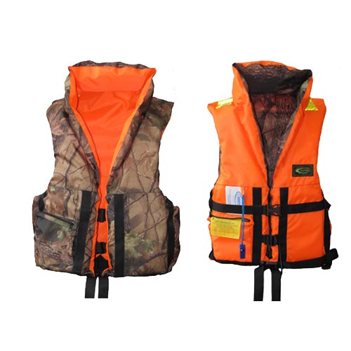 Жилет спасательный двухсторонний с воротником до 120кг размер 58-64 Россия