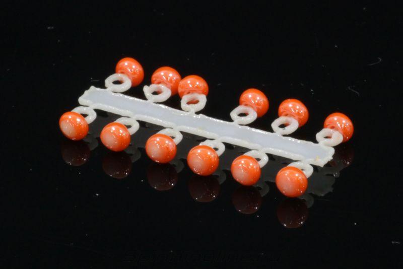 Микро-Бис Шар 3.1мм перламутр оранжевый Россия