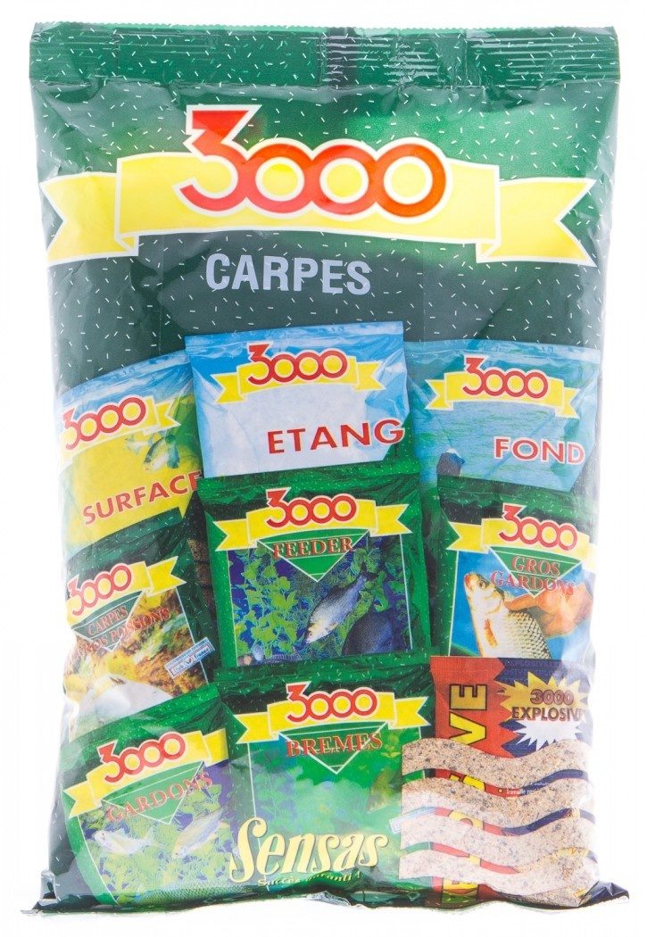 Прикормка летняя Sensas 3000 Carp 800гр