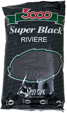 Прикормка летняя Sensas 3000 Super Black Riviere 1кг