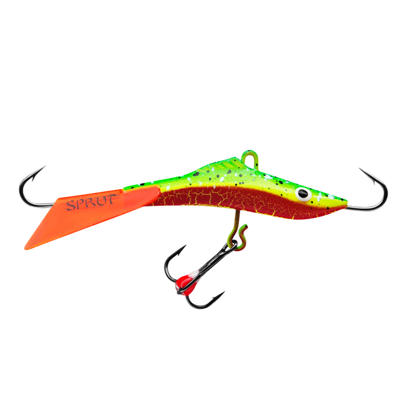 Балансир Sprut Mikari №9 цвет RLSPK + дополнительный тройник с фосфорной каплей