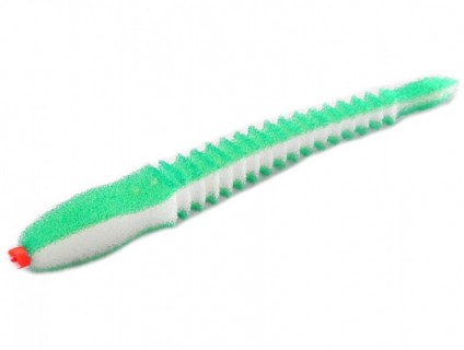 Приманка поролоновая 3D Ex Worm White - Green 120 Россия