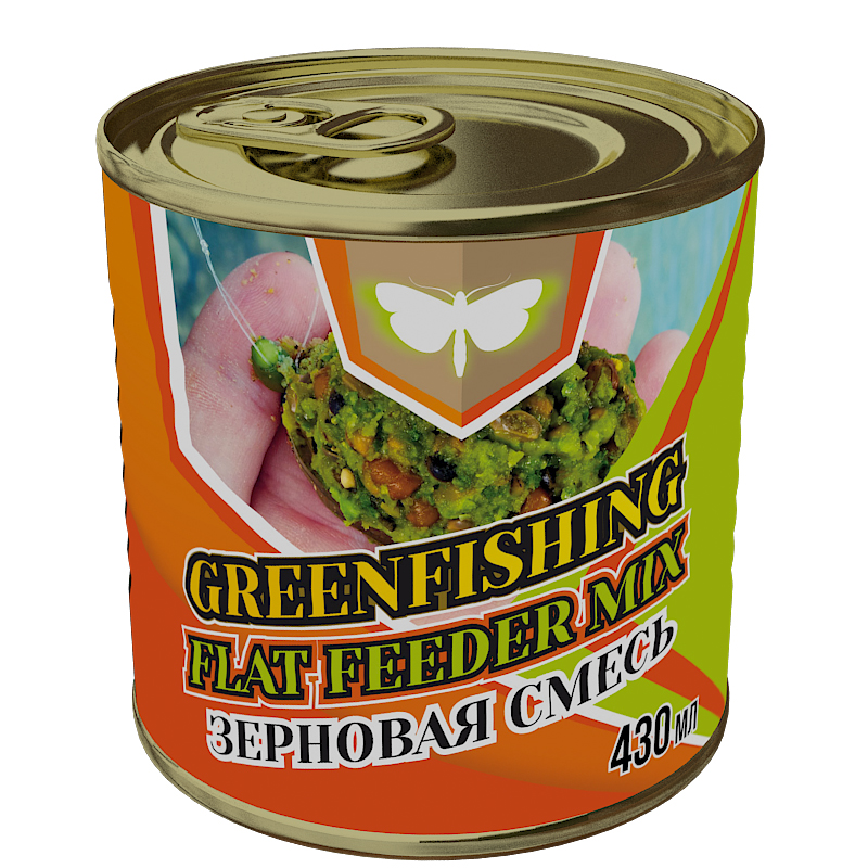 Добавка Greenfishing Зерновой микс Flat Feeder Mix 430мл
