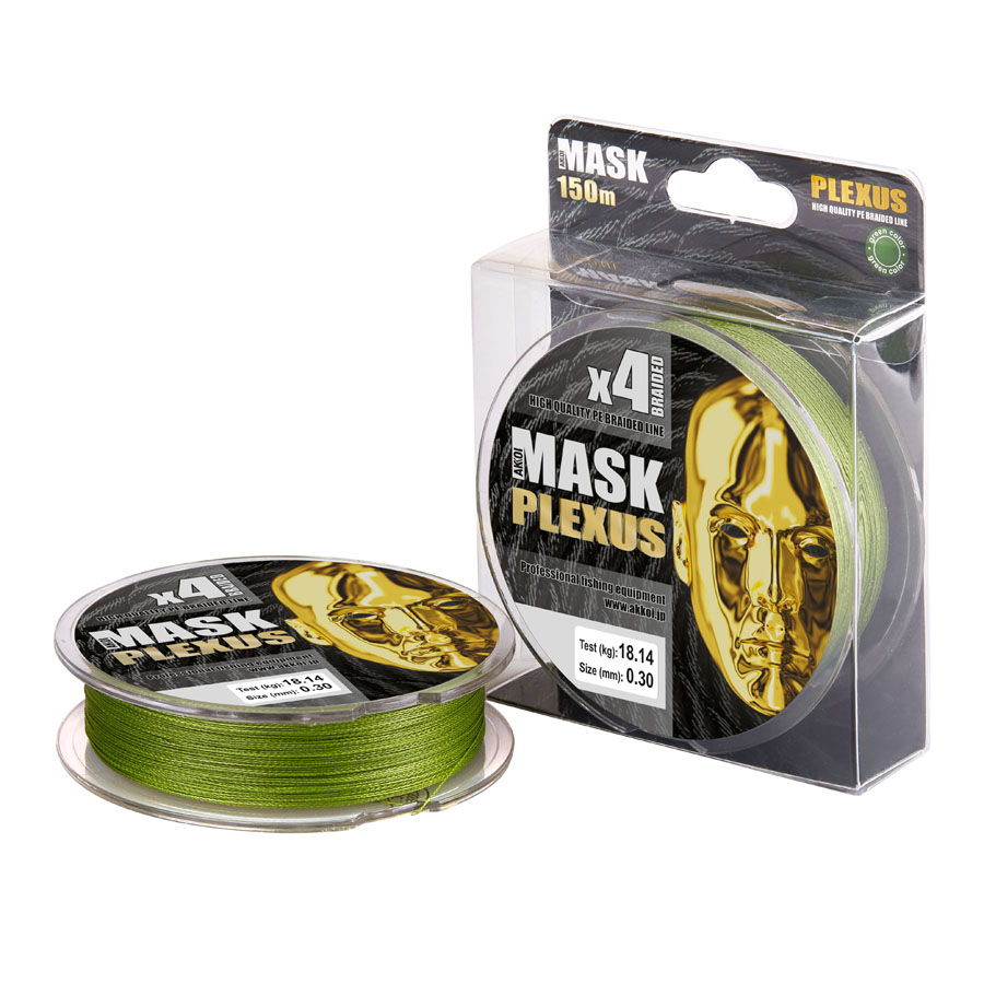 Плетеный шнур Akkoi Mask Plexus 4Х Green 125м - 0.24мм - 11.34кг